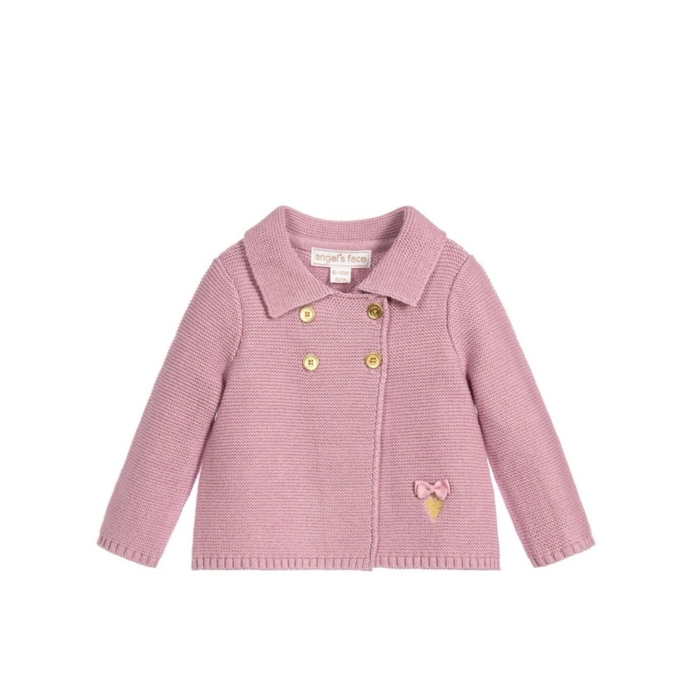 Angel's Face Baby Girls‎ Pink & Gold Button Down Cardigan Size 0-6 Months